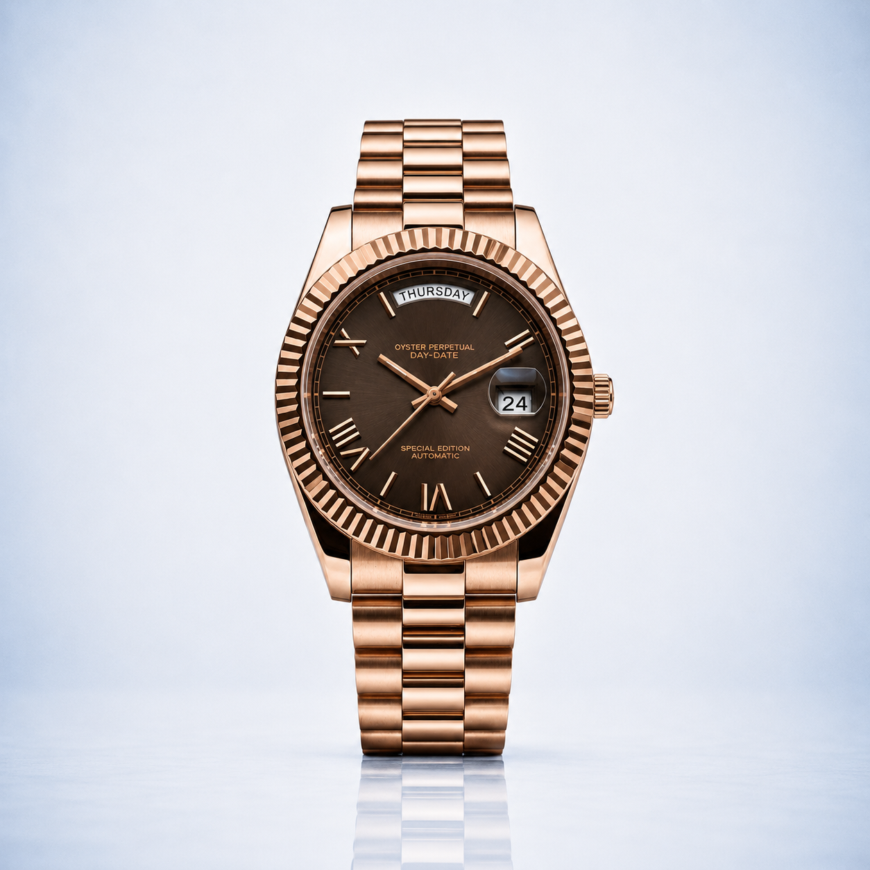 Oyster Perpetual - Brown & Or rose