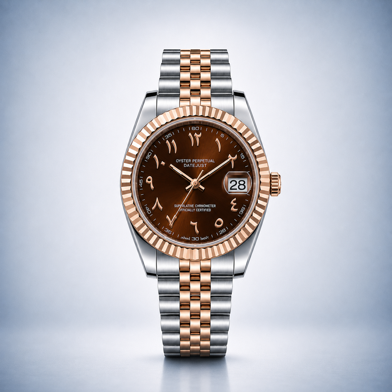 Arabic dial - Brown & Gold and Silver